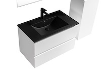 1 x 80cm badkamermeubelset mdf - kleur: mat wit - afbeelding 2 van  4