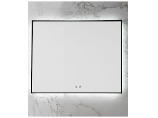1 x 80cm led spiegel met zwart frame - afbeelding 2 van  8