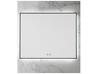 1 x 80cm led spiegel met zwart frame - afbeelding 2 van  8