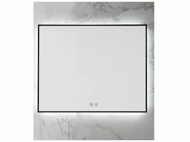 1 x 80cm led spiegel met zwart frame - afbeelding 2 van  8