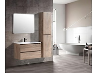1 x 80cm solid surface wastafel met badkamermeubel - afbeelding 1 van  9