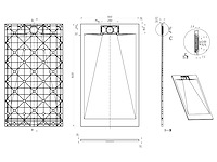 1 x 90x140cm smc douchebak - zwart - afbeelding 5 van  7