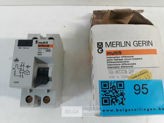 1 x aardlekschakelaar 2p 40a 0,300a - afbeelding 3 van  3