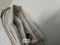 1 x afdekzeil met ogen 100% waterdicht uit tentzeil wit 5x7m - afbeelding 3 van  3