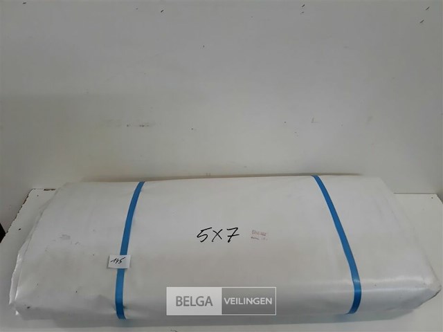 1 x afdekzeil met ogen 100% waterdicht uit tentzeil wit 5x7m - afbeelding 2 van  3