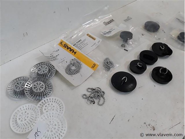 1 x afvoerstop-ketting-rooster mix 17 stuks - afbeelding 2 van  2