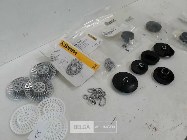 1 x afvoerstop-ketting-rooster mix 17 stuks - afbeelding 3 van  3