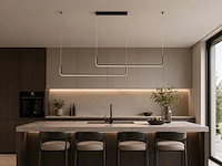 1 x alura linear hanglamp zand zwart 100cm&100cm duo lijn 40w led cct 3 kleur & 3 stappen dimmen - afbeelding 6 van  9