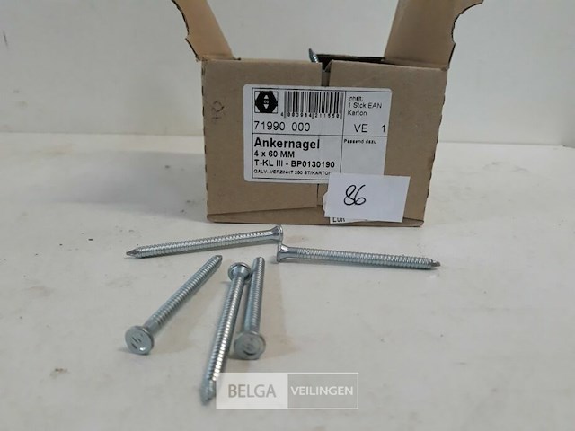 1 x ankernagels geribbeld 4,0x60 mm 1 kg - afbeelding 3 van  3