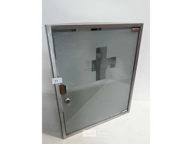 1 x apotheekkast hoekmodel 40x20 h50 cm showmodel - afbeelding 1 van  3