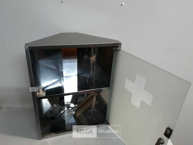 1 x apotheekkast hoekmodel 40x20 h50 cm showmodel - afbeelding 3 van  3
