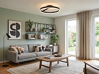 1 x arcao design plafondlamp zwart 60cm 40w led cct 3 kleur & 3 stappen dimmen - afbeelding 3 van  7
