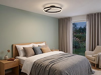 1 x arcao design plafondlamp zwart 60cm 40w led cct 3 kleur & 3 stappen dimmen - afbeelding 4 van  7