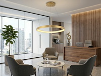 1 x auren design hanglamp goud 62cm 50w led cct 3 kleur & 3 stappen dimmen - afbeelding 3 van  6