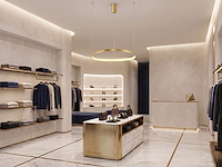 1 x auren design hanglamp goud 82cm 70w led cct 3 kleur & 3 stappen dimmen - afbeelding 3 van  6