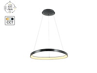 1 x auren design hanglamp zwart 62cm 50w led cct 3 kleur & 3 stappen dimmen - afbeelding 2 van  6