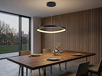 1 x auren design hanglamp zwart 62cm 50w led cct 3 kleur & 3 stappen dimmen
