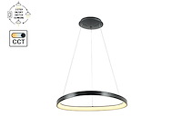 1 x auren design hanglamp zwart 62cm 50w led cct 3 kleur & 3 stappen dimmen - afbeelding 3 van  6