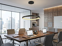 1 x auren design hanglamp zwart 62cm 50w led cct 3 kleur & 3 stappen dimmen - afbeelding 4 van  6