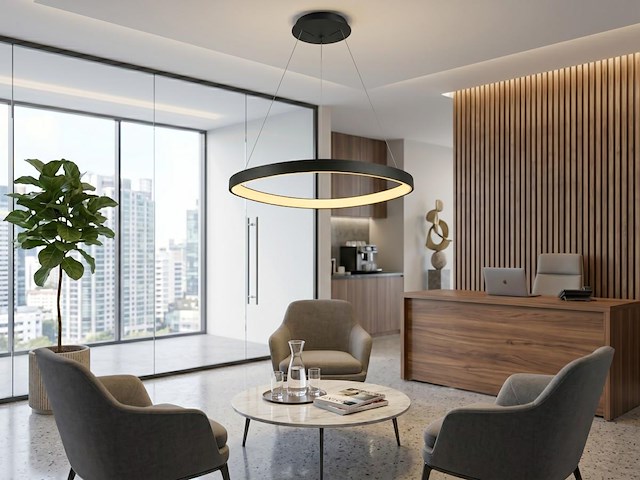 1 x auren design hanglamp zwart 62cm 50w led cct 3 kleur & 3 stappen dimmen - afbeelding 5 van  6