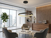 1 x auren design hanglamp zwart 62cm 50w led cct 3 kleur & 3 stappen dimmen - afbeelding 5 van  6