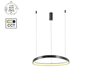 1 x auren design hanglamp zwart 82cm 70w led cct 3 kleur & 3 stappen dimmen - afbeelding 5 van  6