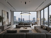 1 x auren design hanglamp zwart 82cm 70w led cct 3 kleur & 3 stappen dimmen - afbeelding 4 van  6