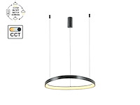 1 x auren design hanglamp zwart 82cm 70w led cct 3 kleur & 3 stappen dimmen - afbeelding 5 van  6