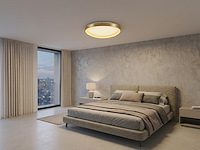 1 x auren design plafondlamp goud 62cm 50w led cct 3 kleur & 3 stappen dimmen - afbeelding 1 van  6