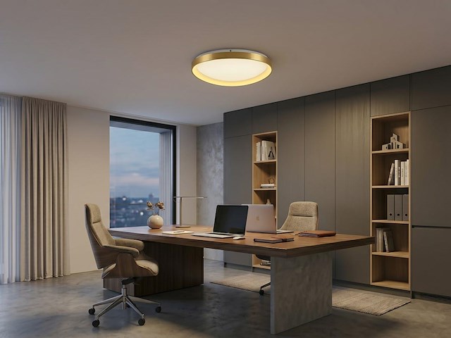 1 x auren design plafondlamp goud 62cm 50w led cct 3 kleur & 3 stappen dimmen - afbeelding 3 van  6