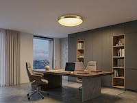 1 x auren design plafondlamp goud 62cm 50w led cct 3 kleur & 3 stappen dimmen - afbeelding 3 van  6