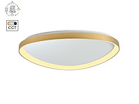 1 x auren design plafondlamp goud 62cm 50w led cct 3 kleur & 3 stappen dimmen - afbeelding 5 van  6