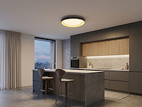 1 x auren design plafondlamp zwart 62cm 50w led cct 3 kleur & 3 stappen dimmen - afbeelding 4 van  6