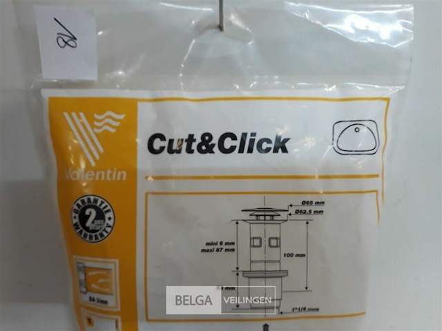 1 x automatische stop voor wasbak - afbeelding 1 van  3