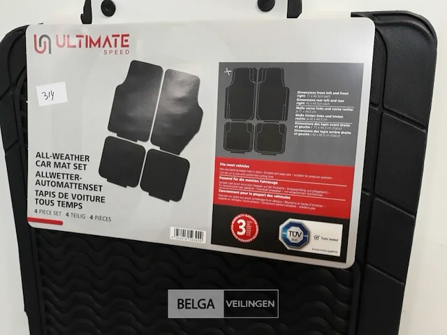 1 x automattenset rubber 4-delig - afbeelding 3 van  3