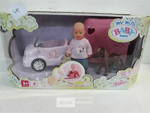 1 x baby born auto-trailer met veulen - afbeelding 3 van  3