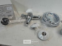 1 x bad-douche kraan wit/chrome allibert met douchekop - afbeelding 3 van  3