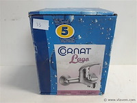 1 x bad-douche mengkraan grijs mat - afbeelding 1 van  2