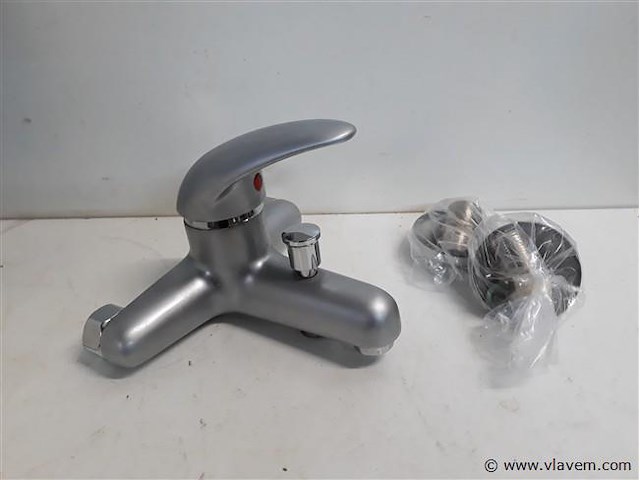 1 x bad-douche mengkraan grijs mat - afbeelding 2 van  2