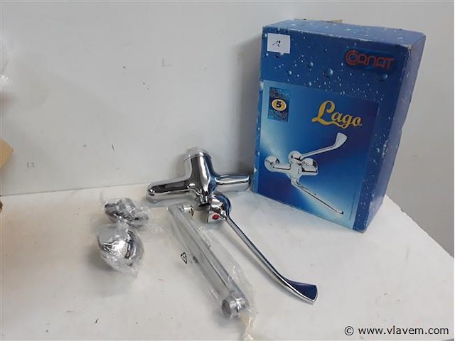 1 x bad mengkraan chrome met lange beugel - afbeelding 1 van  2