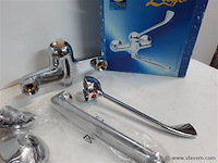 1 x bad mengkraan chrome met lange beugel - afbeelding 2 van  2