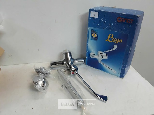 1 x bad mengkraan chrome met lange beugel - afbeelding 2 van  3