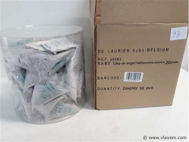 1 x badpoeder 50 x 20 gram jasmine geur - afbeelding 1 van  2