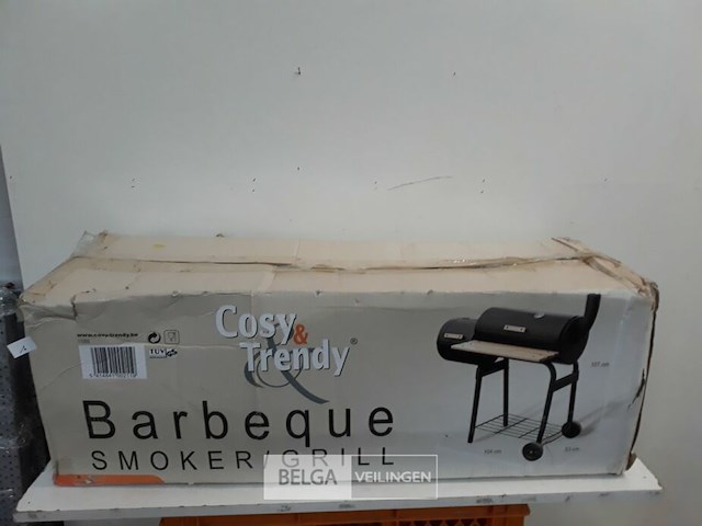 1 x bbq smoker grill op wielen - afbeelding 1 van  3