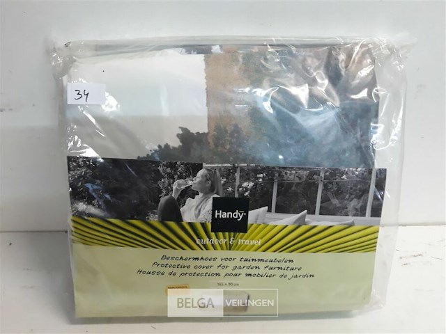 1 x beschermhoes tuinset rond 165x90 cm - afbeelding 2 van  3