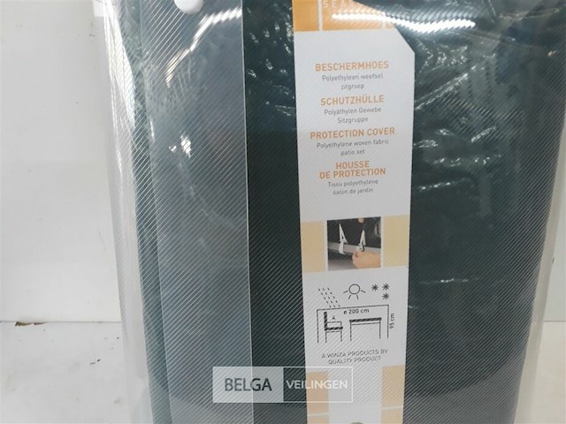 1 x beschermhoes tuinset rond 200x95 cm - afbeelding 3 van  3