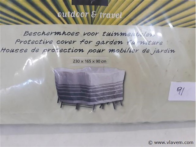 1 x beschermhoes voor tuinmeubelset - afbeelding 2 van  2