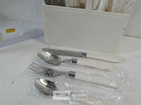 1 x bestekset 24 delig in pvc houder - afbeelding 3 van  3