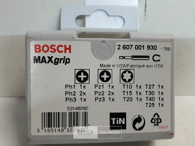 1 x bitsenset bosch 16-delig maxgrip - afbeelding 3 van  3