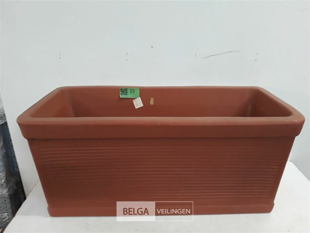 1 x bloembak dubbelwandig 33x33 lengte 75 cm - afbeelding 2 van  3
